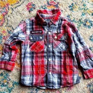 Guess Plaid Button-Down Shirt